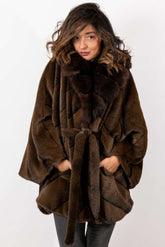 Women's exclusive Alpaca coat Charlotte Brown